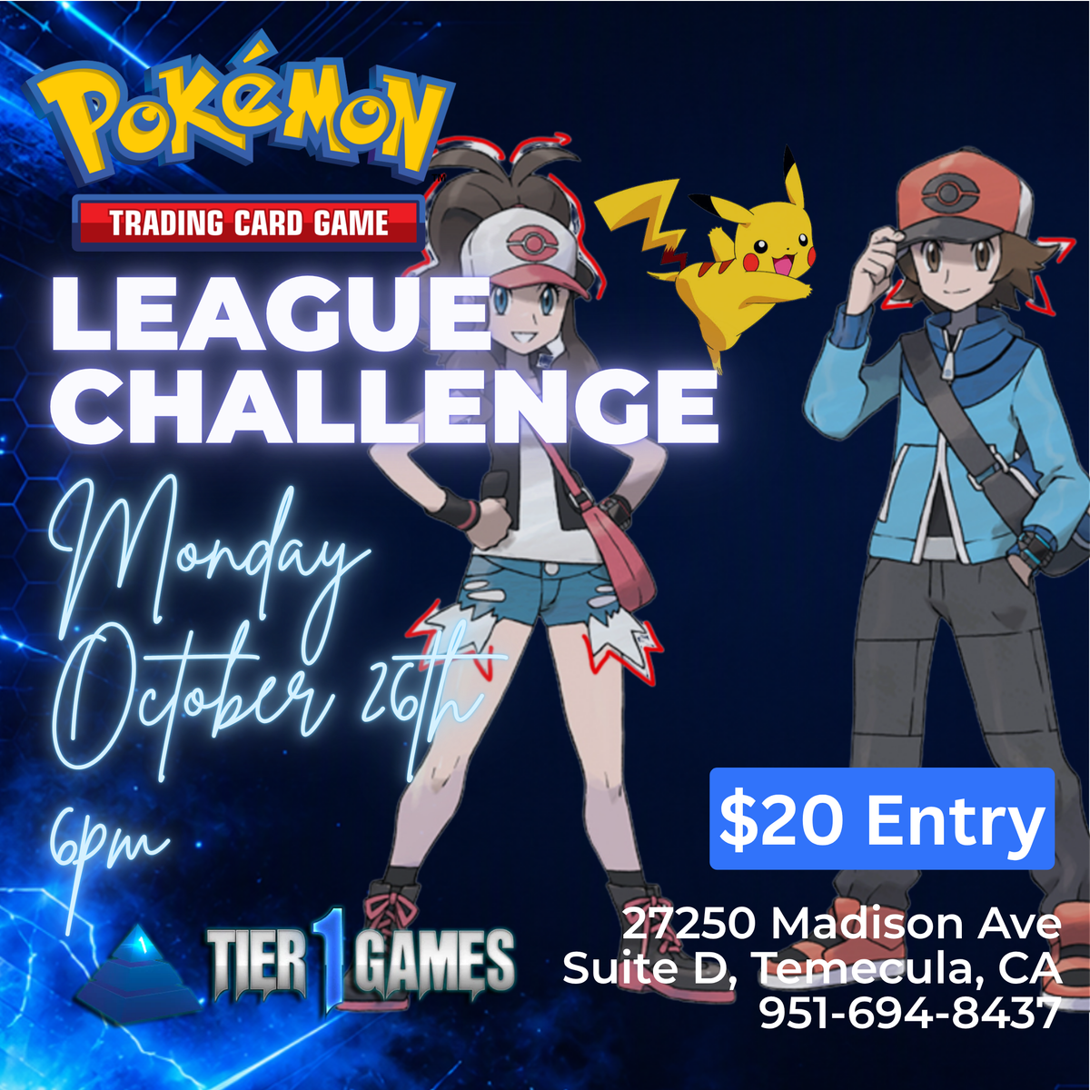 Tier 1 Games Pokemon League Challenge October