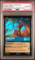 ROBIN HOOD D23 EXPO COLLECTOR'S SET 2022 DISNEY LORCANA PROMO PSA GEM MT 10