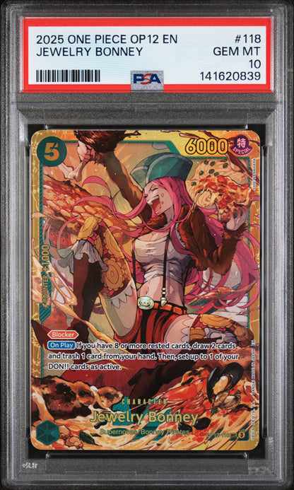 JEWELRY BONNEY 2025 ONE PIECE OP12-LEGACY OF THE MASTER PSA GEM MT 10