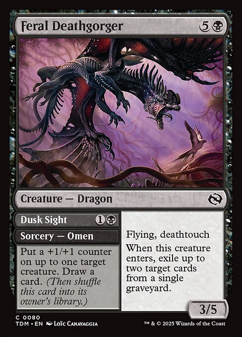 Feral Deathgorger // Dusk Sight - Tarkir: Dragonstorm - 80