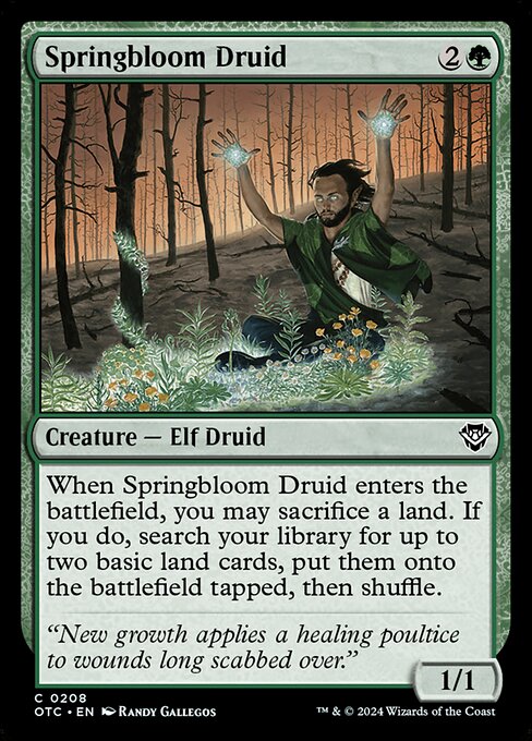 Springbloom Druid - Outlaws of Thunder Junction Commander - 208