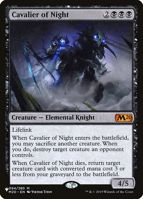 Cavalier of Night - The List - M20-94