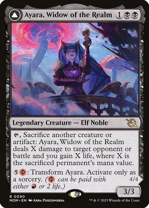 Ayara, Widow of the Realm // Ayara, Furnace Queen - March of the Machine - 90