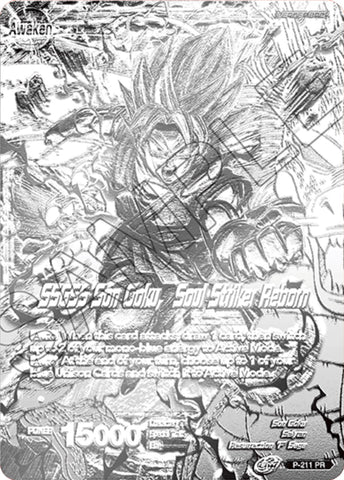 Super Saiyan God Son Goku // SSGSS Son Goku, Soul Striker Reborn (2021 World Championship) (Metal Silver Foil) (P-211) [Promotion Cards]