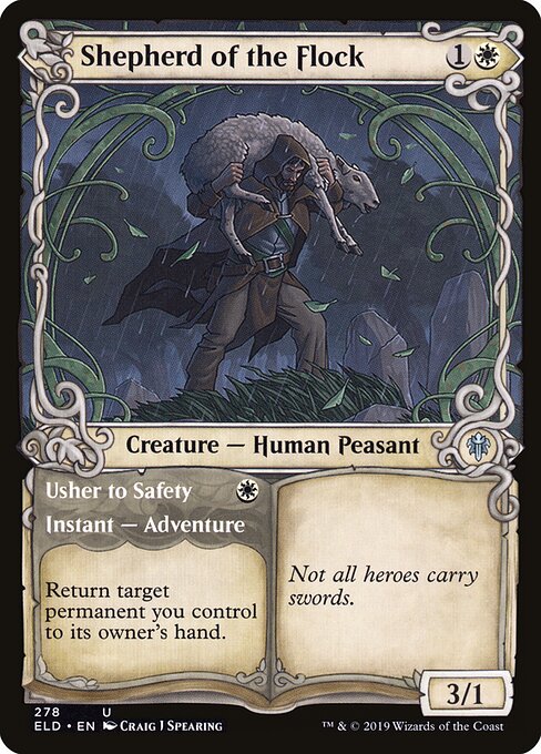 Shepherd of the Flock // Usher to Safety - Throne of Eldraine - 278