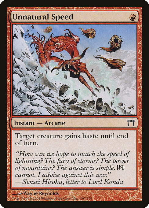 Unnatural Speed - Champions of Kamigawa - 197