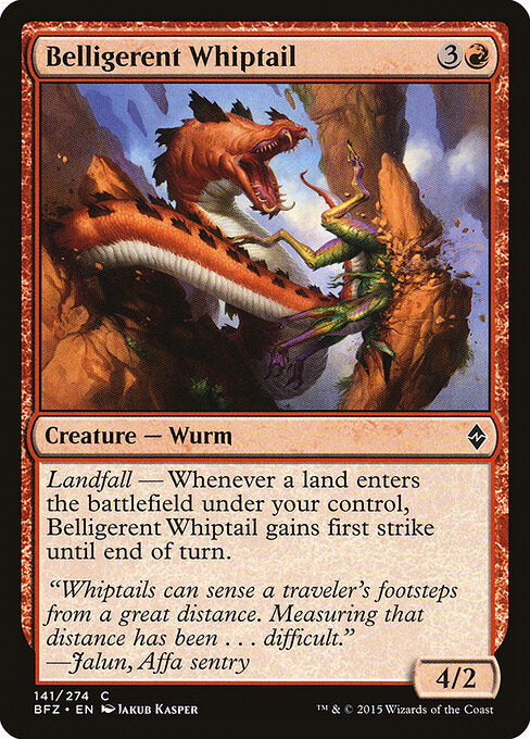 Belligerent Whiptail - Battle for Zendikar - 141