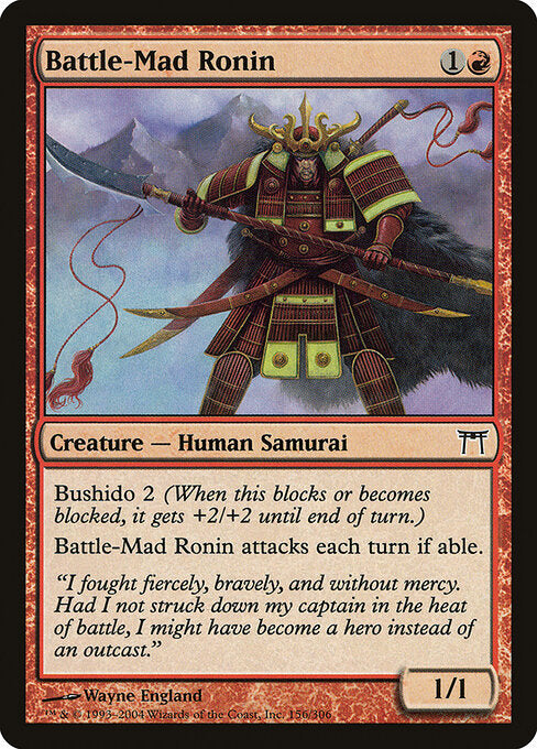 Battle-Mad Ronin - Champions of Kamigawa - 156
