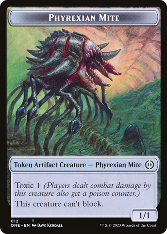 Phyrexian Mite (012) // Drone Double-Sided Token [Phyrexia: All Will Be One Tokens]