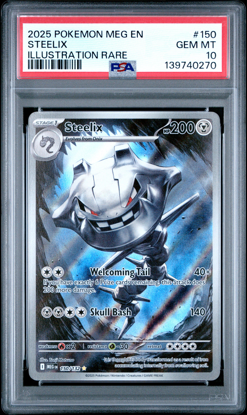 STEELIX ILLUSTRATION RARE 2025 POKEMON MEG EN-MEGA EVOLUTION PSA GEM MT 10