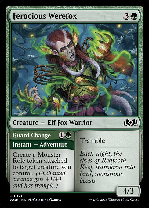 Ferocious Werefox // Guard Change - Wilds of Eldraine - 170