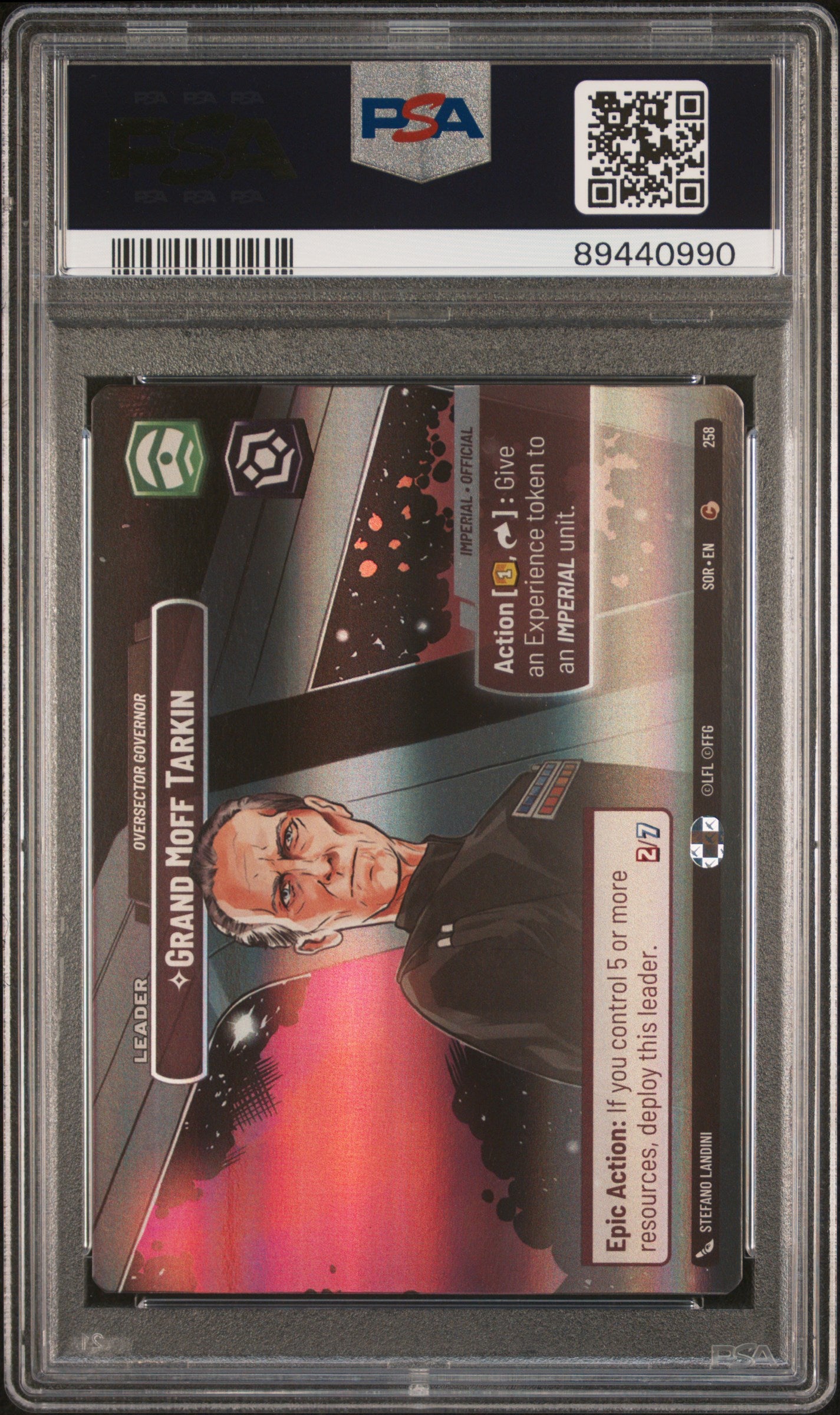 GRAND MOFF TARKIN SHOWCASE 2024 STAR WARS: UNLIMITED SPARK OF REBELLION PSA MINT 9
