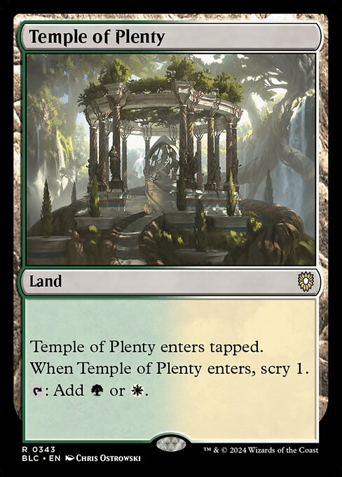 Temple of Plenty - Bloomburrow Commander - 343