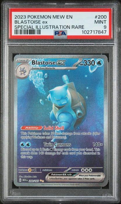 BLASTOISE ex SPECIAL ILLUSTRATION RARE 2023 POKEMON MEW EN-151 PSA MINT 9