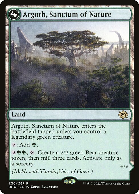 Argoth, Sanctum of Nature // Titania, Gaea Incarnate - The Brothers' War - 256