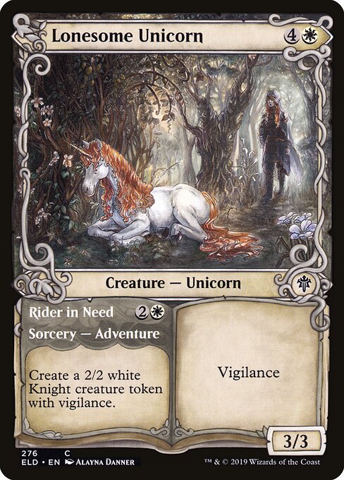 Lonesome Unicorn // Rider in Need - Throne of Eldraine - 276