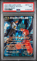 GOKU/VEGETA, RIVALRY SPECIAL RARE 2023 DRAGON BALL SUPER CARD GAME SERIES 21 WILD RESURGENCE PSA MINT 9