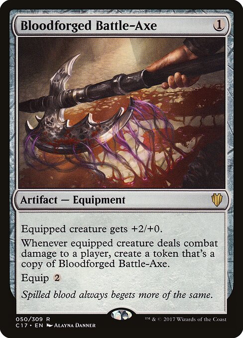 Bloodforged Battle-Axe - Commander 2017 - 50