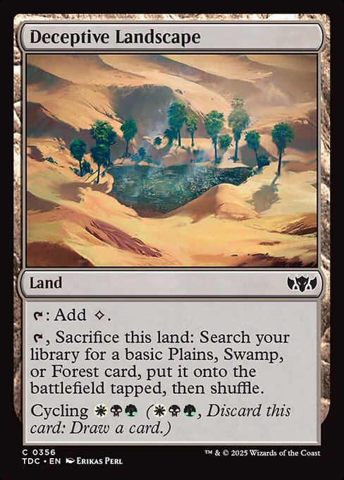 Deceptive Landscape - Tarkir: Dragonstorm Commander - 356