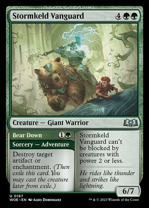 Stormkeld Vanguard // Bear Down - Wilds of Eldraine - 187