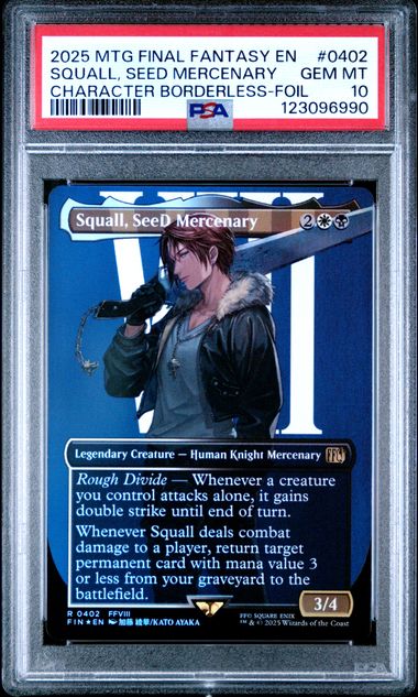 2025 MAGIC THE GATHERING FINAL FANTASY #0402 SQUALL, SEED MERCENARY CHARACTER BORDERLESS-FOIL GEM MT 10