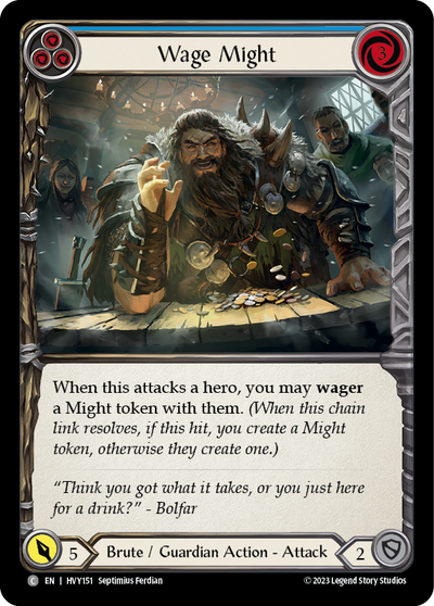 Wage Might (Blue) [HVY151] (Heavy Hitters)  Rainbow Foil