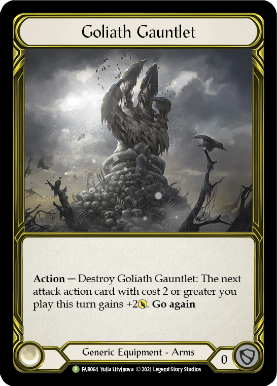 Goliath Gauntlet (Golden) [FAB064] (Promo)  Cold Foil