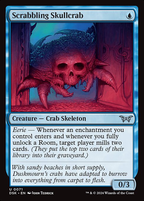 Scrabbling Skullcrab - Duskmourn: House of Horror - 71