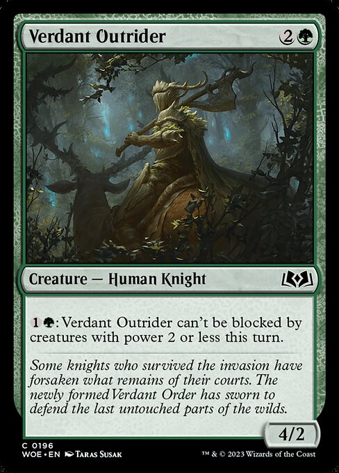 Verdant Outrider - Wilds of Eldraine - 196