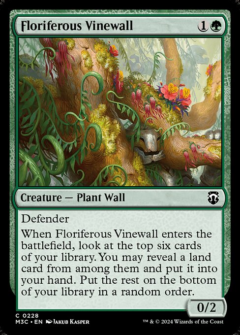 Floriferous Vinewall - Modern Horizons 3 Commander - 228