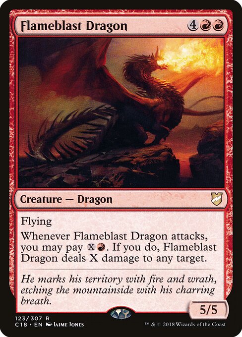 Flameblast Dragon - Commander 2018 - 123