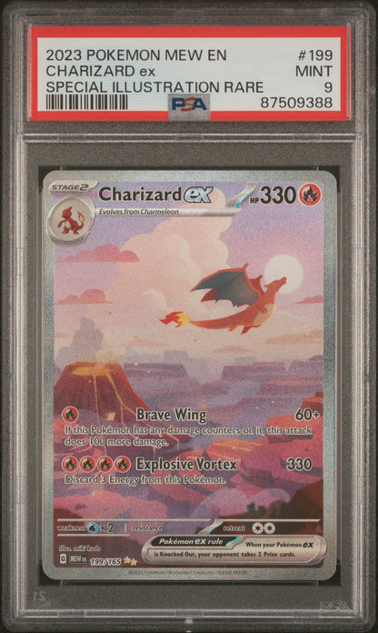 CHARIZARD ex SPECIAL ILLUSTRATION RARE 2023 POKEMON MEW EN-151 PSA MINT 9