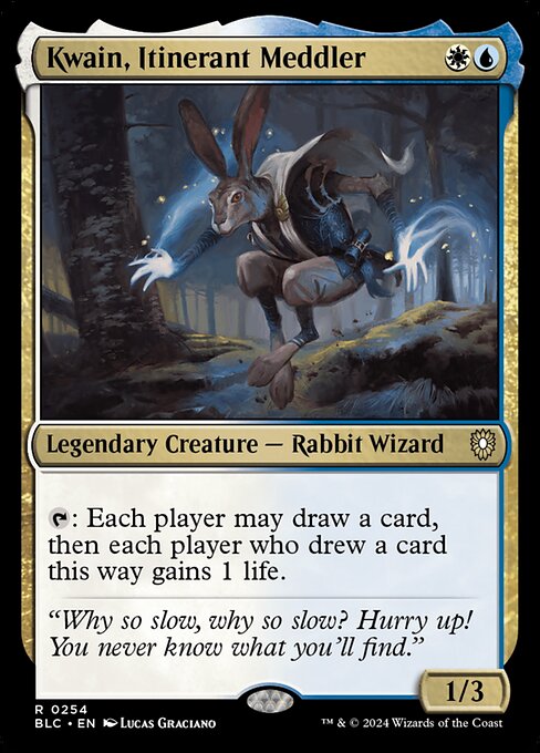 Kwain, Itinerant Meddler - Bloomburrow Commander - 254