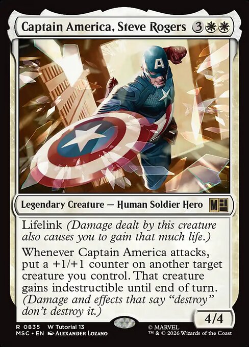 Captain America, Steve Rogers - Marvel Super Heroes Commander - 835