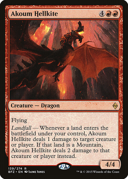 Akoum Hellkite - Battle for Zendikar - 139