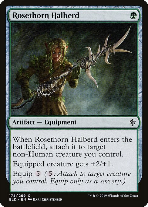 Rosethorn Halberd - Throne of Eldraine - 175