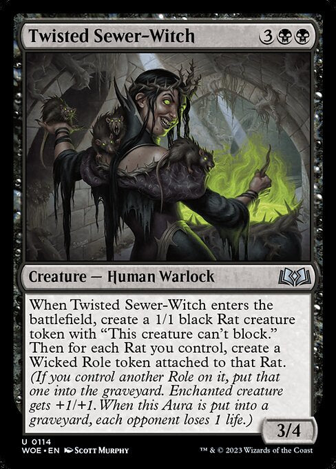 Twisted Sewer-Witch - Wilds of Eldraine - 114