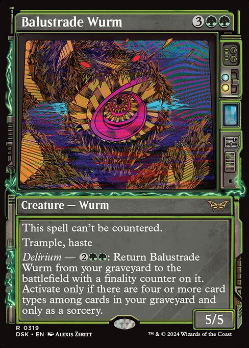 Balustrade Wurm - Duskmourn: House of Horror - 319