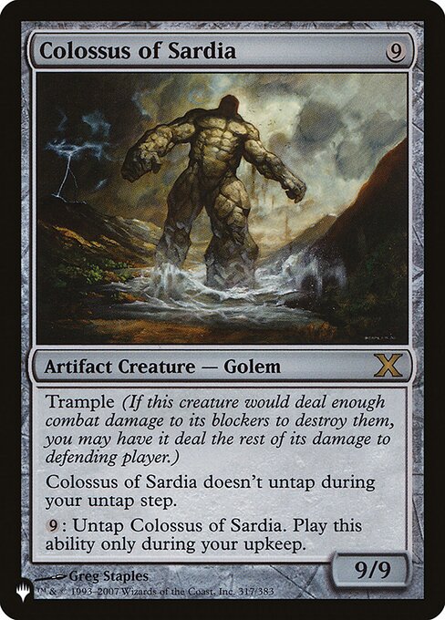 Colossus of Sardia - The List - 10E-317