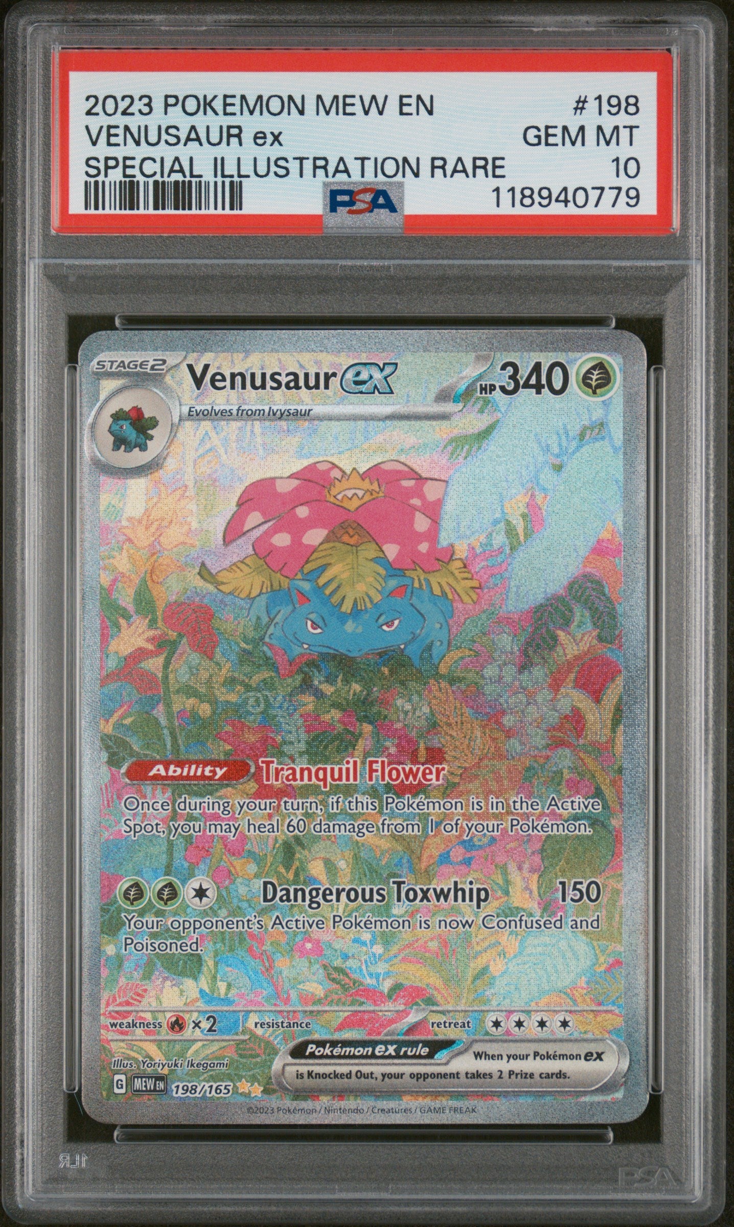 VENUSAUR ex SPECIAL ILLUSTRATION RARE 2023 POKEMON MEW EN-151 PSA GEM MT 10
