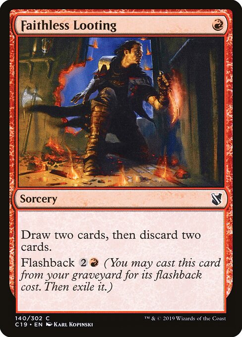 Faithless Looting - Commander 2019 - 140