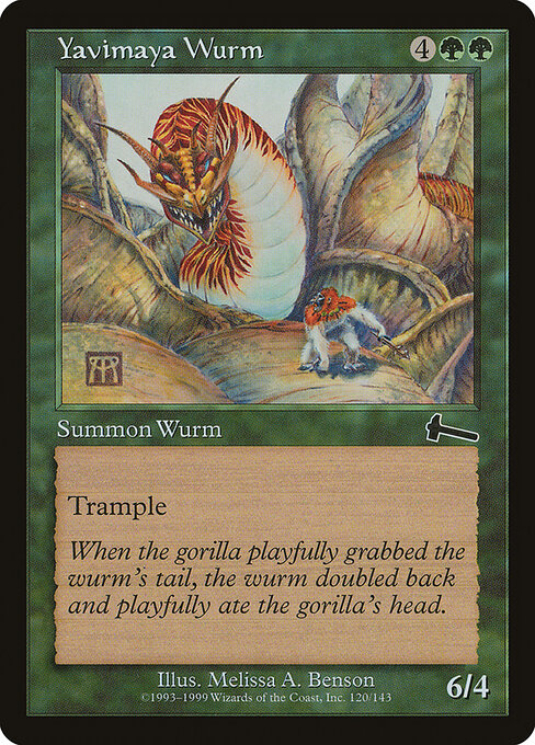 Yavimaya Wurm - Urza's Legacy - 120