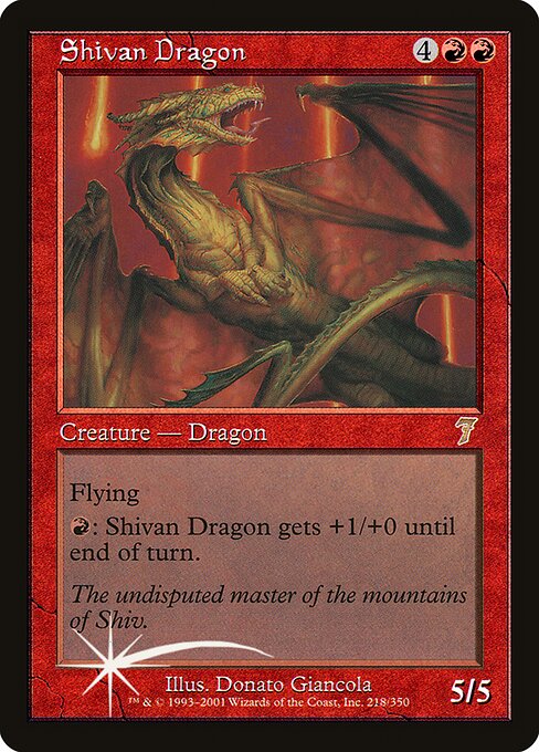 Shivan Dragon - Seventh Edition - 218★