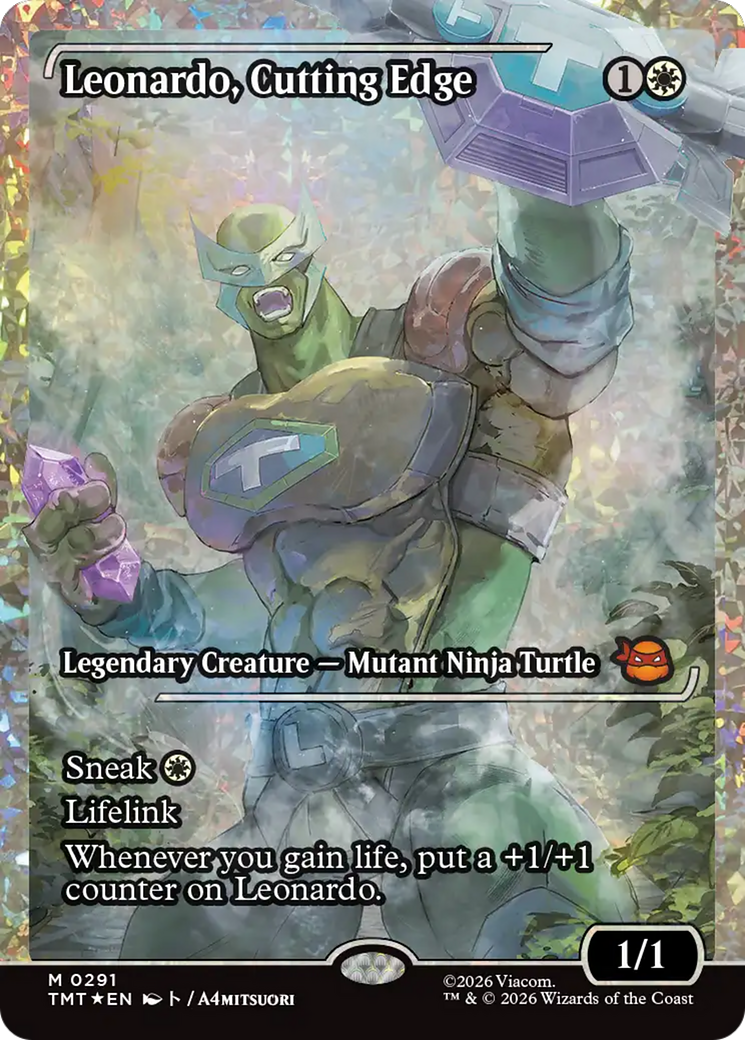 Leonardo, Cutting Edge (Showcase) (Fracture Foil) [Teenage Mutant Ninja Turtles]