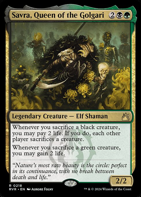 Savra, Queen of the Golgari - Ravnica Remastered - 218