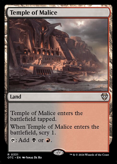 Temple of Malice - Outlaws of Thunder Junction Commander - 331