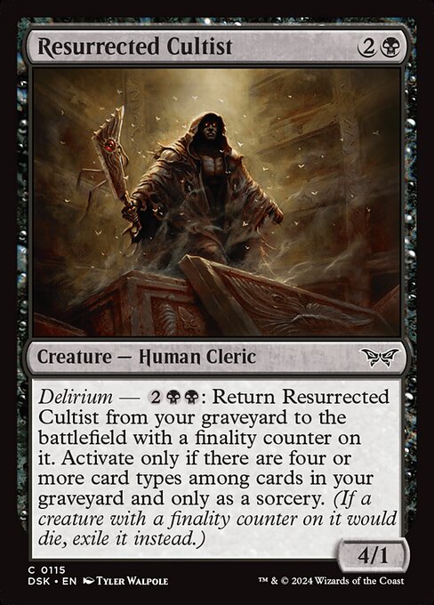 Resurrected Cultist - Duskmourn: House of Horror - 115