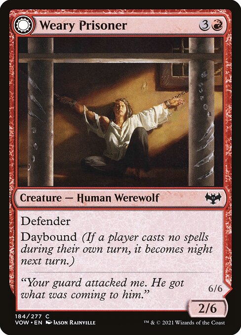 Weary Prisoner // Wrathful Jailbreaker - Innistrad: Crimson Vow - 184