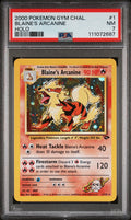 BLAINE'S ARCANINE HOLO 2000 POKEMON GYM CHALLENGE PSA NM 7