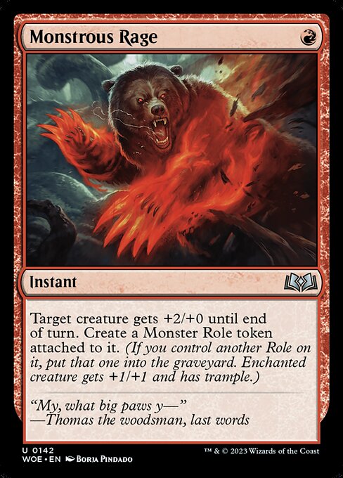 Monstrous Rage - Wilds of Eldraine - 142